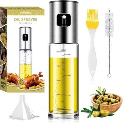 edihome Pulverizador inox y cristal 100 ml