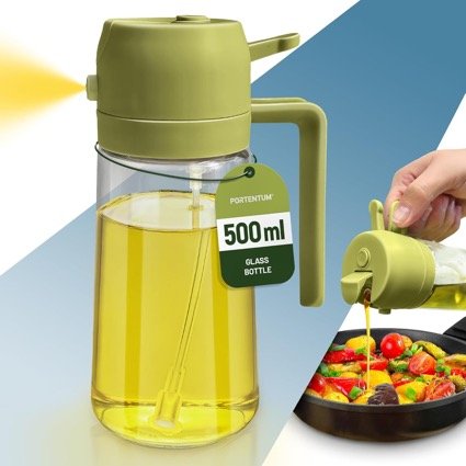 PORTENTUM Pulverizador 2 en 1 500 ml vidrio
