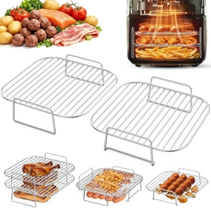 PETHREE Rejilla apilable 2 uds inox 304